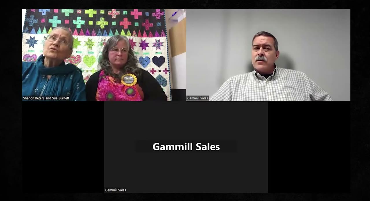 Shanon Peters & Sue Burnett during Quilting Business Success Episode 39, 18:45