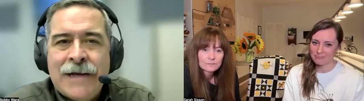 Leslie and Sarah Sisson during Quilting Business Success Episode 68, 24:05